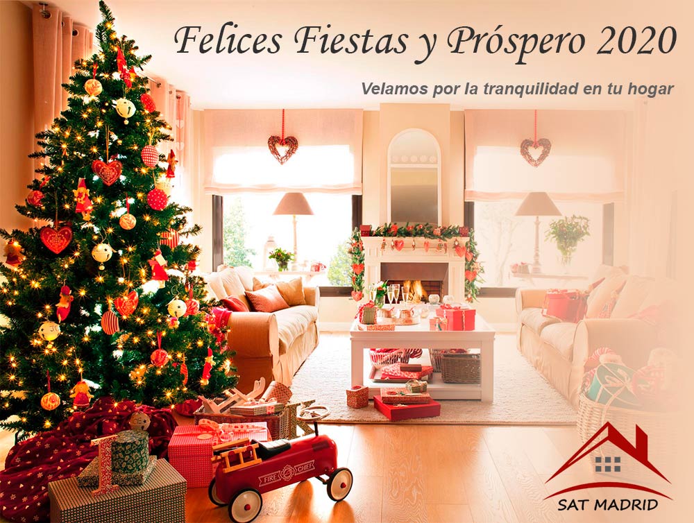 SAT Madrid, Reformas parciales e Integrales, te desea Felices Fiestas y Próspero Año 2020